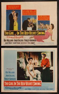 8r097 GIRL IN THE RED VELVET SWING 8 LCs '55 sexy Joan Collins as Evelyn Nesbitt Thaw, Ray Milland!