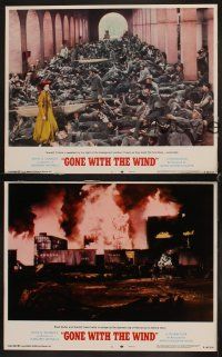 8r654 GONE WITH THE WIND 3 LCs R68 Vivien Leigh, Leslie Howard, burning Atlanta, Civil War classic!