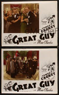 8r656 GREAT GUY 3 Color-Glos photolobbies R40s great images of James Cagney, pretty Mae Clarke!