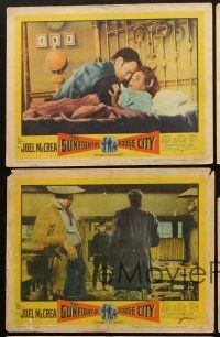 8r437 GUNFIGHT AT DODGE CITY 5 LCs '59 Joel McCrea, Julie Adams, great cowboy western images!