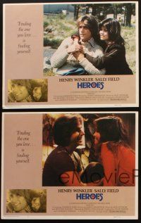 8r547 HEROES 4 LCs '77 great romantic images of Henry Winkler & pretty Sally Field!