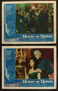 8r112 HOUSE OF USHER 8 LCs '60 Edgar Allan Poe's tale of the ungodly & evil, Vincent Price