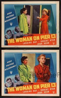 8r550 I MARRIED A COMMUNIST 4 LCs 1950 sexy smoking Laraine Day, Robert Ryan, The Woman on Pier 13!