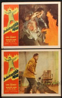 8r448 INDESTRUCTIBLE MAN 5 LCs '56 Lon Chaney Jr. as the inhuman, invincible, inescapable monster!