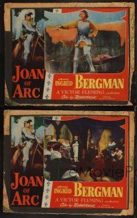 8r552 JOAN OF ARC 4 LCs '48 c/u of Ingrid Bergman interrogated by Sullivan, Kellaway and others!