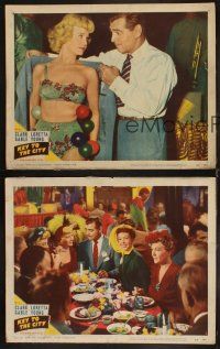 8r672 KEY TO THE CITY 3 LCs '50 Clark Gable, Loretta Young, Frank Morgan, Marilyn Maxwell!