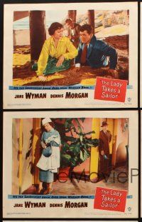 8r457 LADY TAKES A SAILOR 5 LCs '49 Jane Wyman, Dennis Morgan, directed by Michael Curtiz!