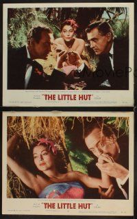 8r674 LITTLE HUT 3 LCs '57 sexy tropical Ava Gardner, Stewart Granger, David Niven