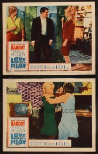 8r677 LOVE ON A PILLOW 3 LCs '64 sexy Brigitte Bardot, Robert Hossein, directed by Roger Vadim!