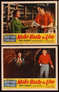 8r680 MAKE HASTE TO LIVE 3 LCs '54 gangster Stephen McNally knows Dorothy McGuire's secret!