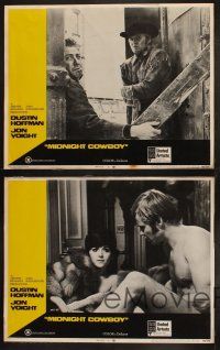 8r560 MIDNIGHT COWBOY 4 LCs '69 Dustin Hoffman, Jon Voight, John Schlesinger classic!