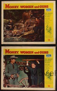 8r561 MONEY, WOMEN & GUNS 4 LCs '58 cowboy Jock Mahoney, Kim Hunter, Tim Hovey, and Tom Drake!