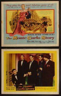 8r156 MONTE CARLO STORY 8 LCs '57 Dietrich, Vittorio De Sica, high stakes, low cut gowns, gambling!
