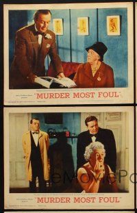 8r467 MURDER MOST FOUL 5 LCs '64 Margaret Rutherford as Agatha Christie's Miss Marple, Ron Moody!