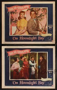 8r564 ON MOONLIGHT BAY 4 LCs '51 great images of singing Doris Day & Gordon MacRae!