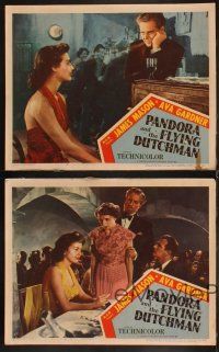 8r566 PANDORA & THE FLYING DUTCHMAN 4 LCs '51 great imags of James Mason & pretty Ava Gardner!
