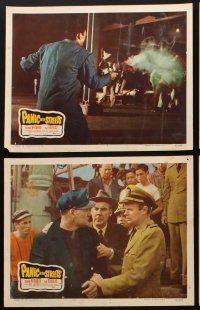 8r365 PANIC IN THE STREETS 6 LCs '50 Walter Jack Palance, Richard Widmark, Elia Kazan film noir!