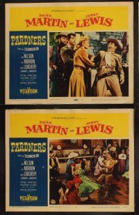 8r178 PARDNERS 8 LCs '56 images of cowboys, wacky Jerry Lewis & Dean Martin w/ sexy Lori Nelson!