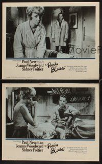 8r691 PARIS BLUES 3 LCs '61 great images of Paul Newman & pretty Joanne Woodward!