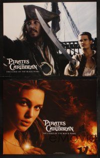 8r001 PIRATES OF THE CARIBBEAN 14 LCs '03 Johnny Depp as Jack Sparrow, Keira Knightley, Bloom!
