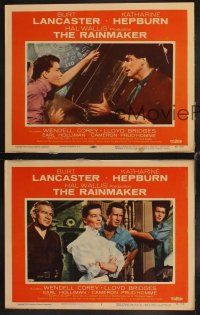 8r698 RAINMAKER 3 LCs '56 great images of Burt Lancaster & Katharine Hepburn!