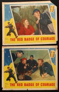 8r373 RED BADGE OF COURAGE 6 LCs '51 Audie Murphy, John Huston, from Stephen Crane Civil War novel!