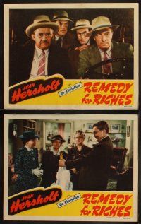 8r572 REMEDY FOR RICHES 4 LCs '40 Jean Hersholt as Dr. Christian with wacky Walter Catlett!