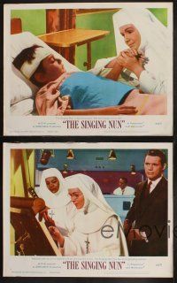 8r585 SINGING NUN 4 LCs '66 great images of Debbie Reynolds in nun's habit, Ricardo Montalban!