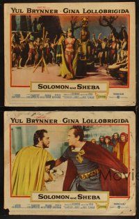 8r588 SOLOMON & SHEBA 4 LCs '59 sexy Gina Lollobrigida, George Sanders, Yul Brynner, King Vidor