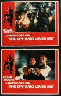 8r204 SPY WHO LOVED ME 8 LCs '77 Roger Moore as James Bond, sexy Barbara Bach & Caroline Munro!