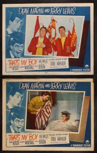 8r217 THAT'S MY BOY 8 LCs '51 cool images of wacky college students Dean Martin & Jerry Lewis!