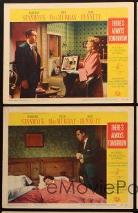 8r498 THERE'S ALWAYS TOMORROW 5 LCs '56 Fred MacMurray between Barbara Stanwyck & Joan Bennett!