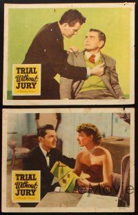 8r503 TRIAL WITHOUT JURY 5 LCs '50 cool images of Robert Rockwell, Barbara Fuller, Kent Taylor!