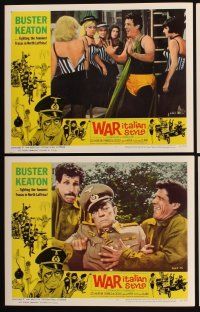 8r235 WAR ITALIAN STYLE 8 LCs '66 Due Marines e un Generale, Buster Keaton as Nazi, Martha Hyer!