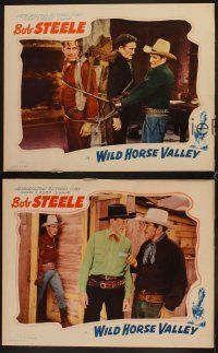 8r731 WILD HORSE VALLEY 3 LCs '40 great images of cowboy Bob Steele catching bad guys!