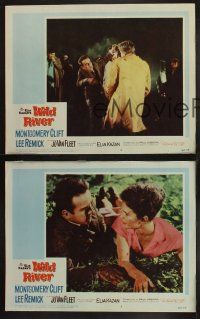 8r732 WILD RIVER 3 LCs '60 cool images of Montgomery Clift & Lee Remick, directed by Elia Kazan!