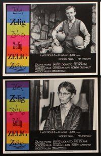 8r251 ZELIG 8 LCs '83 Mia Farrow, John Buckwalter, wacky Woody Allen directed fake mockumentary!