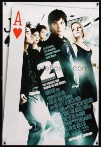8s007 21 advance DS 1sh '08 Jim Strugess, Kevin Spacey, Kate Bosworth, gambling!