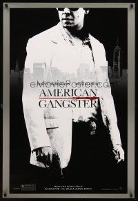 8s028 AMERICAN GANGSTER teaser 1sh '07 close-up of Russell Crowe, Ridley Scott directed!