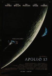 8s037 APOLLO 13 advance 1sh '95 directed by Ron Howard, Tom Hanks, Houston, we have a problem!