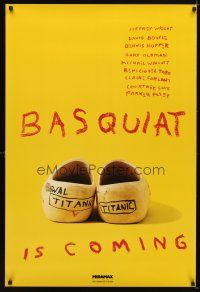 8s066 BASQUIAT teaser 1sh '97 Jeffrey Wright as Jean Michel Basquiat, directed by Julian Schnabel!