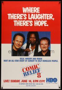 8s186 COMIC RELIEF VIII TV 1sh '98 Billy Crystal, Whoopi Goldberg, Robin Williams!