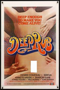 8s217 DEEP RUB 1sh '79 sexy artwork, deep enough to make you come alive!