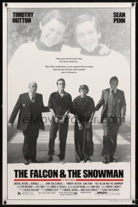 8s254 FALCON & THE SNOWMAN 1sh '85 Sean Penn, Timothy Hutton, John Schlesigner directed!