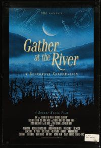 8s291 GATHER AT THE RIVER 1sh '94 A Bluegrass Celebration, cool art of musical constellations!