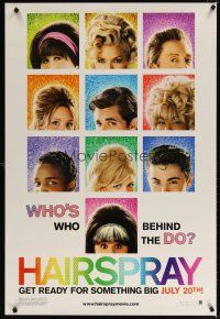 8s346 HAIRSPRAY teaser DS 1sh '07 John Travolta, Michelle Pfeiffer, Walken, Amanda Bynes!