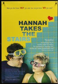 8s351 HANNAH TAKES THE STAIRS DS 1sh '07 wacky image of Mark Duplass & Greta Gerwig!