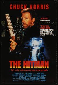8s374 HITMAN 1sh '91 Chuck Norris, he's so far undercover, he may never get back!