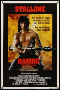 8s574 RAMBO FIRST BLOOD PART II 1sh '85 no man, no law, no war can stop Sylvester Stallone!