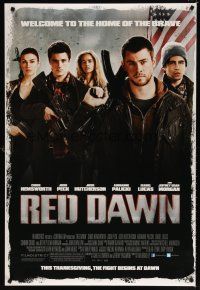 8s582 RED DAWN advance DS 1sh '12 Chris Hemsworth, Josh Peck, Josh Hutcherson, Adrianne Palacki!